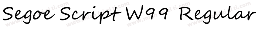 Segoe Script W99 Regular字体转换